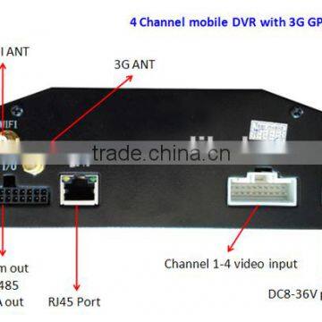 Vehicle 4ch sd card mobile dvr