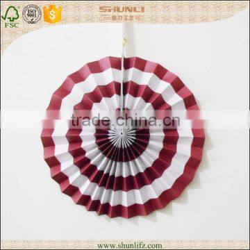 Party decoration handmade hanging striped paper pinwheels