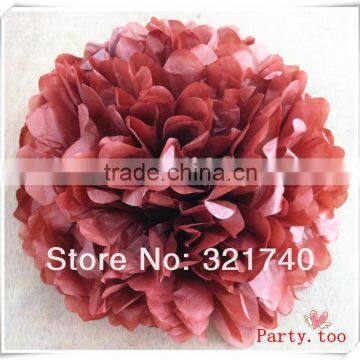 2016 Chinese new year decoration tissue paper pompom ball wall hanging paper crafts