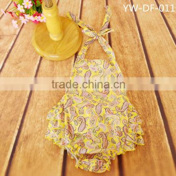 china wholesale summer yellow funny baby clothes