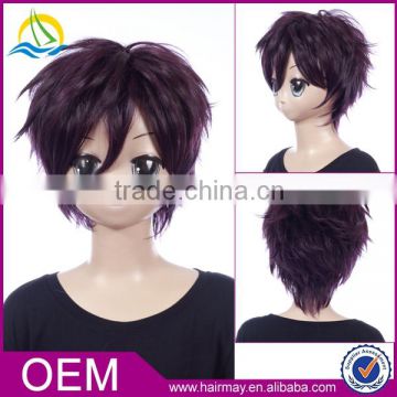 Black/white/red/brown/pink synthetic cosplay sex wig cosplay short japanese hot cosplay wig