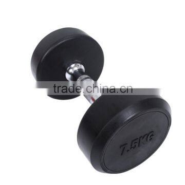 High Quality Crossfit Fixed Round Rubber Dumbbell photo-5