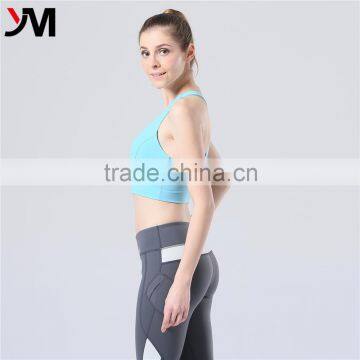 2016 Popular Design Nylon SUPPLEX Wholesale Custom Sexy Sports Crop Top Yoga Tank Tops for Women photo-3