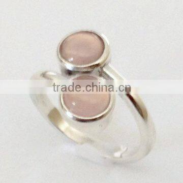 falak gems Gemstone ring, sterling silver ring, pink ring, pink chalcedony, pink gem ring, sterling gem ring, pink gem jewelry