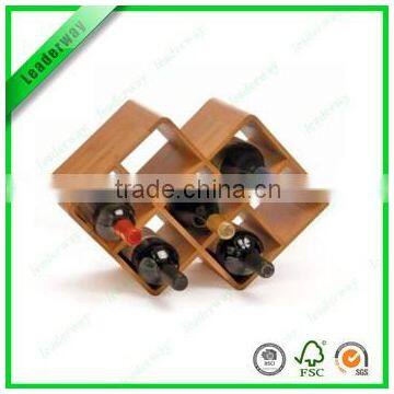 New Design 3 Bottle Bamboo Wine Glass Rack photo-6