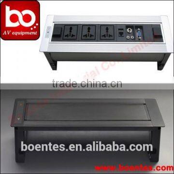 Table Motorized Hidden Power Outlets/Desktop Electric Rotating Pop Up Socket for Office AV Power Solutions photo-3