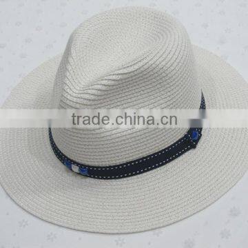 New Cheap Fashion Wholesale Striped White Paper Panam Customized Unisex Straw Hat photo-5
