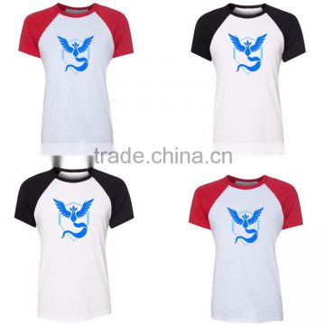 Yiwu Market Pokemon Go Raglan Sleeve T shirt Printed T Shirts