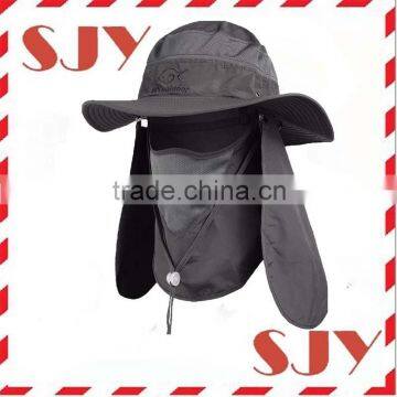 2016 New Arrival Wide Brim Neck Face Flap Hat Fishing Bucket Hat