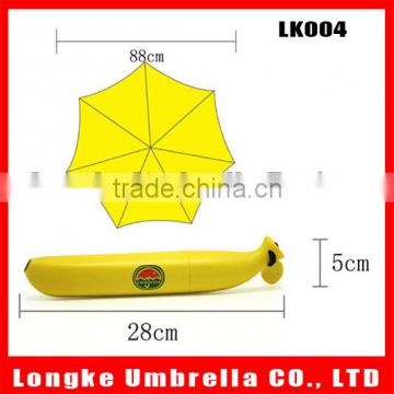 [LK004]2013 new style Banana Umbrella Three folding umbrella