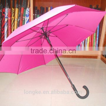 High quality fiberglass long stick safe umbrella