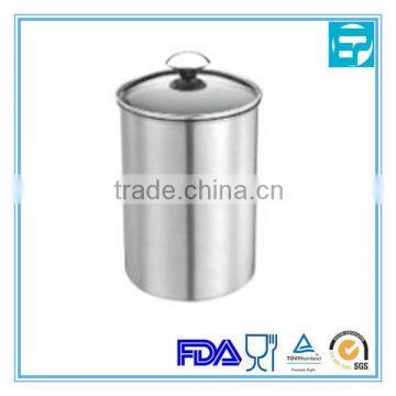 Stainless Steel Food Canister With Glass Lid in Jiangmen factory