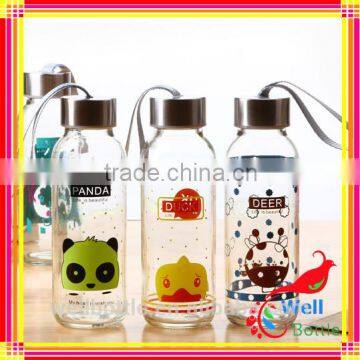 Clear bottle with printing for water bottle with protable lid for water bottles with logo printed and engraved