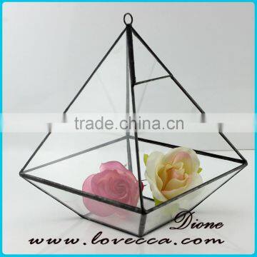 2016 fashion design Pyramid Geometric Glass Terrarium / Hand Made Planter / Air Plant glass vase