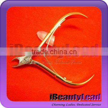 Stainless steel golden nail nipper clipper