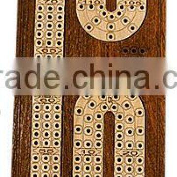 Quality Modern INLAID WOOD CRIBBAGE