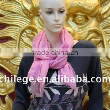 pink plain cashmere/modal blend scarves poncho wraps