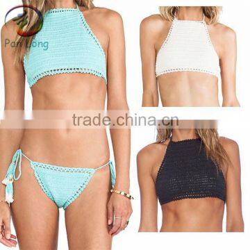 Crochet bikini set women two piece set mesh bikini 2015