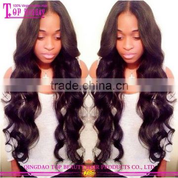 Best Sell In America Long Beauty Virgin Human Hair Brazilian Wig With Baby Hair Silk Top Full Lace Wig