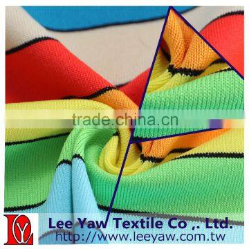 polyester blackrulex spandex auto stripe jersey fabric