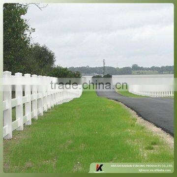 PVC pole and rail farm fence