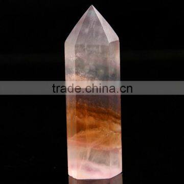 Wholesale nature gorgeous fluorite crystal point/wand