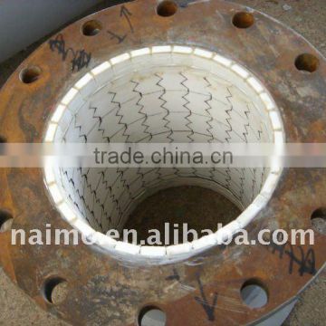 Excellent wear resisting ceramic lined steel pipe