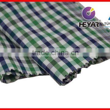 Herringbone soft finish check Yarn Dyed cotton shirting fabric