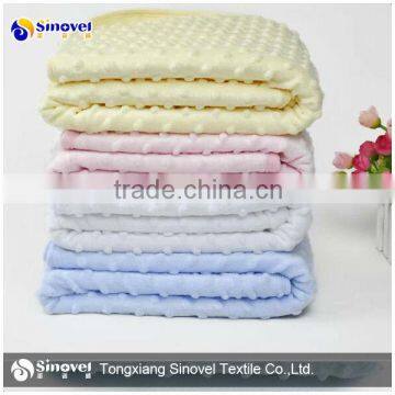 2014 Hot Sale 100% Polyester Warm Heated Minky Baby Blanket