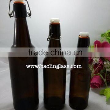 330ml 500ml 1000ml amber swing top beer bottles