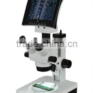 YJ-T102 LED Display Zoom Stereo Microscope ,with screen