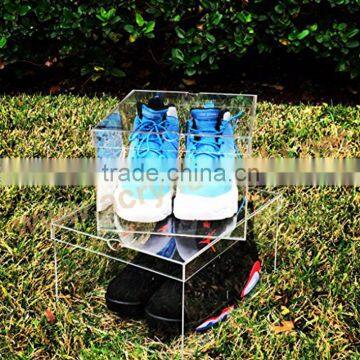 Top Grade Custom Transparent Acrylic Shoes Box With Drawer