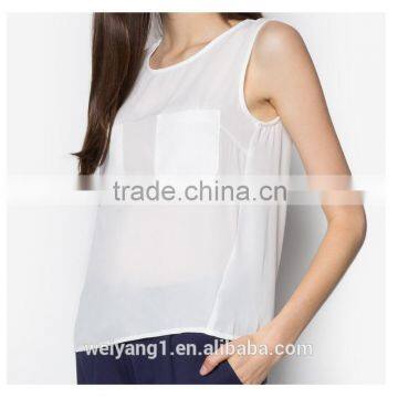 Chinese Factory Direct Wholesale Hailey Sleeveless Woman Fashion Top Shirt