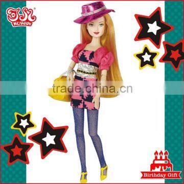 New fashion doll 2015 cloth 3 outfits in one doll accessories