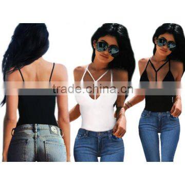 Bonvatt Women Clothes Tops Sexy Bandage Backless Cami Tops Sexy Tight-fitting V-neck Sleeveless Tanks Crop Top New Arrival photo-3
