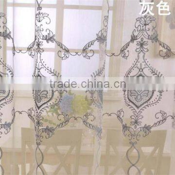 2015 High Quantity Flower Design Embroidered Voile Curtain Fabric photo-3