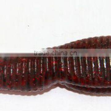 soft swimming bait,black with sliver flake