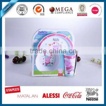 Eco-friendly safe melamine kids dinner set of 5pcs