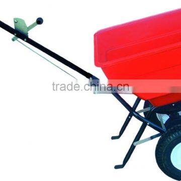 100LB walk behind fertilizer salt spreader