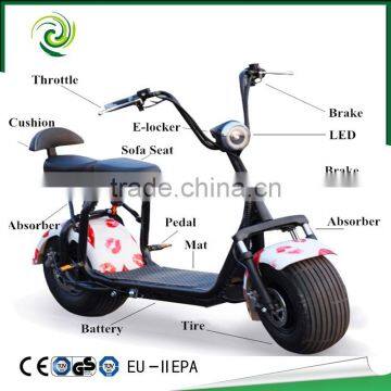 60V 12AH 1000 Watt Urban Electric Scooter Halley Mobility Scooter photo-4