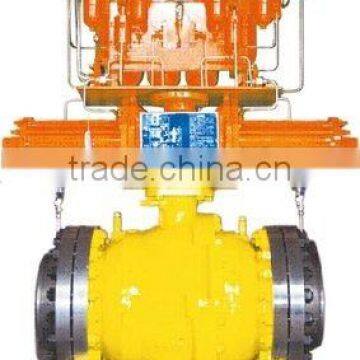 Pipeline Ball Valve with Gas Over Oil Actuator