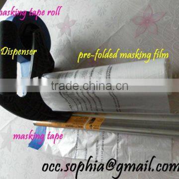 pre-folded masking plastic film