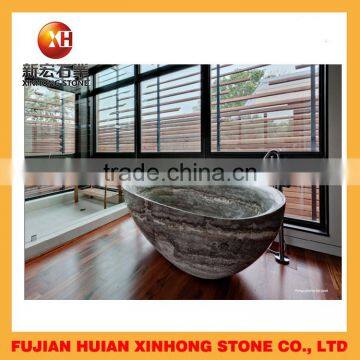 Roumd Large Stone Bathtub With Top Quality for Bathroom Use photo-6