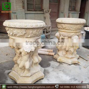 Natural Stone Home Garden Flowerpot photo-2