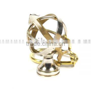 Brass Nautical Armillary Keychain