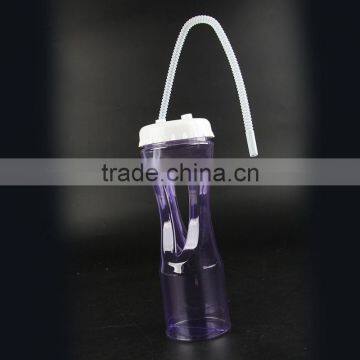 Party Single Wall Plastic Drinking Bottle With Straw photo-3