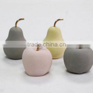 Decorative Pear and Apple Resin Concrete Statue photo-3