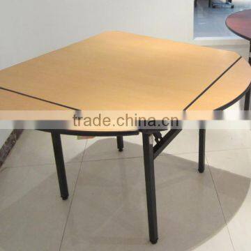 Hot Sale PVC Covered Plywood Square/Round Folding BanquetTable QZ6008 photo-3