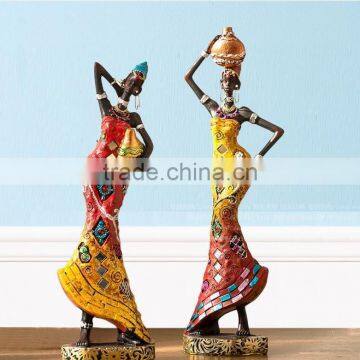 Carving Resin Africa Statue For Home Decoration