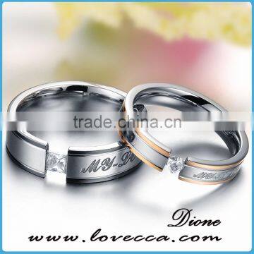 High Quality Stainless Steel Engagement Wedding Ring His and Hers Sets photo-5